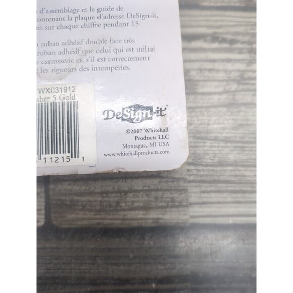 HOUSE NUMBER 4.75" Satin Brass NUMBER #5 For Use with DESIGN IT ADDRESS PLAQUES - Picture 6 of 10